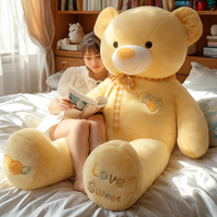 Ours en peluche Cœur à Cœur, personnalisation OEM, poupée en peluche douce, rembourrage en coton PP, design brodé, cadeau de fêtes