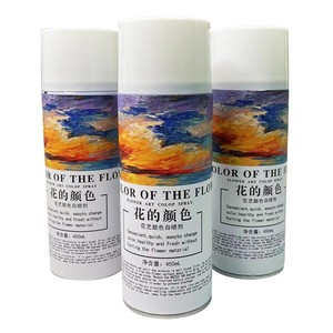 Suministro de fábrica, 450mL de flores de pintura en aerosol, colorante de estilo occidental de seda de diferentes colores para el Día de San Valentín, Año Nuevo, OEM Bienvenido - Product Image 1