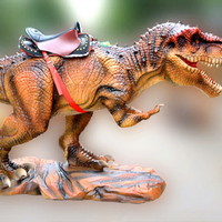  T-Rex Électrique Animatronique Réaliste pour Enfants, Dinosaures à Chevaucher pour Parcs d'Attractions et Centres Commerciaux
