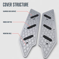Couvre-pieds arrière antidérapant en alliage d'aluminium pour scooter Maxi C400X, accessoire de remplacement à installation simple