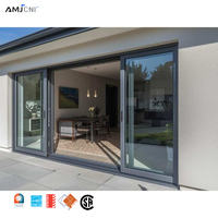 Sistema de Puertas Corredizas de Vidrio Modernas AMJ NFRC CA, Puertas Corredizas de Aluminio, Puertas Corredizas Panorámicas de Gran Tamaño para Patio