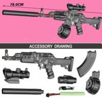 Nouveau lanceur de balles de gel électrique AK47 78CM, mode automatique et manuel, pour activités de plein air et jeux de tir en équipe