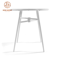 Table ronde avec trou de parapluie en acier au carbone, meuble de Patio moderne pour l'extérieur, Offre Spéciale