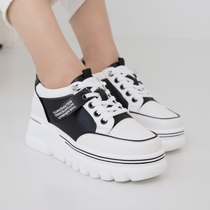 [JSHOE] Zapatillas Deportivas con Plataforma y Correa de Cuero para Mujer, Suela Gruesa, Casuales, Ligeras y Cómodas - Product Image 2