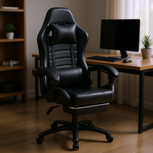Db Gaming <b>Chair</b> Pu Leather Ergonomic Design With Armrest And <b>Recliner</b> <b>Manual</b> Operation Swivel Base For Home Office Use - Product Image 2