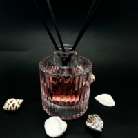 Flacon diffuseur de parfum en verre cylindrique rond de 100 ml avec bouchon en liège et impression sérigraphique, arrivée du fabricant de verre
