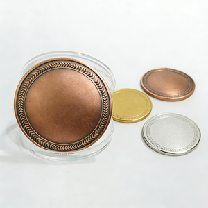 Moneda Redonda Personalizada de Metal, 1oz 5oz, Chapada en Cobre, <span class=keywords><strong>Oro</strong></span> y Plata Antiguos, Moneda en Blanco de <span class=keywords><strong>1</strong></span> <span class=keywords><strong>Onza</strong></span> - Product Image 3