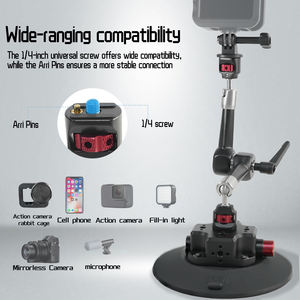 YUANYUJINGMI Kit de Ventosas de Alta Resistencia de <span class=keywords><strong>6</strong></span> Pulgadas 360 °   Soporte Giratorio para Coche Compatible con DJI <span class=keywords><strong>Osmo</strong></span> Insta360 X5 - Product Image 5