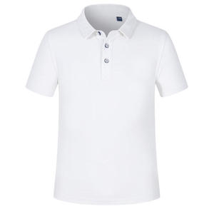 Vente en gros de polo 100% coton 200gsm pour hommes avec logo imprimé brodé, golf uni et respirant pour polo tricoté au toucher glacé - Product Image 2
