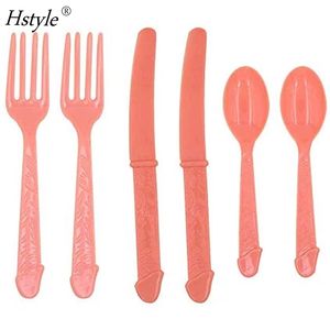Vajilla novia pene ducha gallina noche Willy pene novedad desnuda cuchillos/tenedores/cucharas para <span class=keywords><strong>Bar</strong></span> despedida de soltera suministros HS1528 - Product Image 5