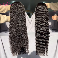 Perruque de cheveux naturels vietnamiens bruts de 40 pouces de long, ondulations profondes, densité 250%, perruque de cheveux humains bouclés birmans, perruques de cheveux indiens vierges ultra-lisses