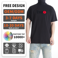 T-shirts personnalisés en coton épais, coupe oversize, effet vintage délavé, 100% coton, haute qualité, pour hommes
