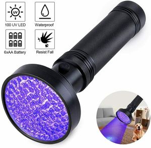 Custom Logo 10W 100 Leds Ultraviolet Blacklight 395 nm UV Light Flashlight Travel Bacteria Detection UV Light