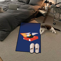 Tapis personnalisé antidérapant en tapis bouclé, impression 3D, pour chambre à coucher, décoration intérieure, tapis motif baskets, tapis motif boîte à chaussures, paillassons
