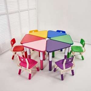 モダン教室家具プラスチックダイニングテーブル椅子セット小学校デイケア幼稚園屋外遊具 - Product Image 4