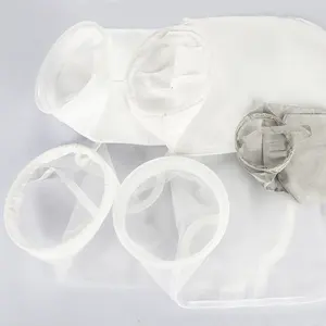 Malha de filtro líquido pp/pe/nylon 5-600 micron, anel de plástico soldado meias de filtro