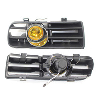 Grille de pare-chocs avant noire en ABS Heart Horse pour VW GTI 1998-2004 avec phare antibrouillard tungstène et feux de jour
