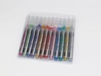 Ensemble de stylos à peinture métalliques Marqueur à paillettes permanent 1mm pour pierre verre métal
