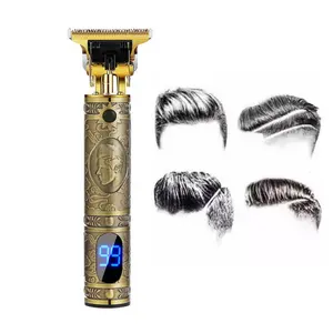 USB wiederauf ladbare Gold Haars ch neiden Haars chneide maschinen Männer Salon haars ch neiden Friseur maschinen Profession elle schnur lose Haars ch neider