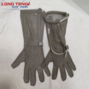 Gants anti-coupure avec fil en acier inoxydable et <span class=keywords><strong>maille</strong></span> métallique Gants <span class=keywords><strong>de</strong></span> boucher tissés pour la protection contre les coupures Technique d'armure toile - Product Image 5