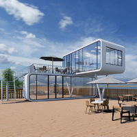 Maisons préfabriquées à succès : Bungalow modulaire en structure acier, panneaux sandwich étanches, pour hôtel, cabane Apple ou bureau