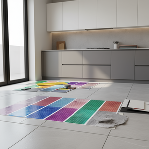 Piastrelle in Plastica Autoadesive Dp001, Impermeabili, Quadrate, per Interni, Bagno, Superficie Liscia Contemporanea - Product Image 2