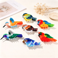 Pinces à cheveux en acétate personnalisées, motif oiseau mignon et coloré, pour usage quotidien et occasions festives, accessoires de coiffure pour femmes