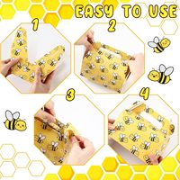 Boîtes à bonbons en forme d'abeille avec poignées, boîtes à friandises en papier pour fête sur le thème des abeilles, sacs cadeaux faciles à assembler pour anniversaire, baby shower, mariage, enfants