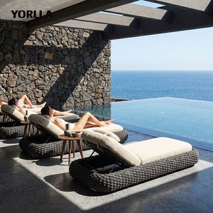 Moderno lusso corda lettini durevoli all'aperto per il tempo libero cortile parco <span class=keywords><strong>Hotel</strong></span> Villa camera da letto soggiorno piscina - Product Image 3