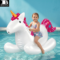 Bouée gonflable licorne robuste pour piscine, transat aquatique gonflable fantaisie, jouet flottant pour enfants et adultes, idéal pour le lac
