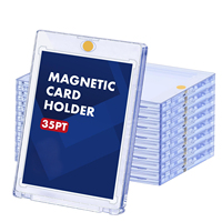 Support de Présentation Magnétique en Acrylique 35PT Personnalisé avec Protection UV pour Cartes de Collection Graduées, Cartes Sportives, Pièces de Monnaie et Objets de Collection