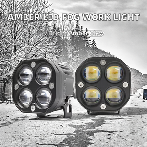 ไฟส่องสว่างสำหรับรถยนต์รุ่นใหม่ IOL MX-WL3-001 12V รูปทรงสี่เหลี่ยม สีเหลืองอำพัน ขนาด 3 นิ้ว ไฟ LED สำหรับรถแทรกเตอร์และรถบรรทุก - Product Image 2
