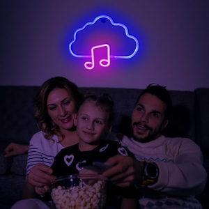 Custom Modern Decorative Plastic Cloud <b>LED</b> <b>Neon</b> Flex <b>Sign</b> Light IP67 Rated AC Wall Decor 3000K Warm White Bedroom USB Powered - Product Image 1
