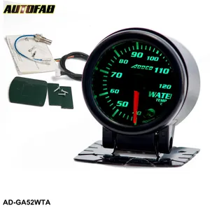 AUTOFAB-Indicador de temperatura de agua para coche, accesorio de 2 ", 52mm, 7 colores, LED, humo, cara, Sensor y soporte AD-GA52WAT
