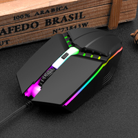 Souris Gaming LED à Trois Niveaux DPI Ajustables, Roulette Antidérapante et Éclairage Coloré