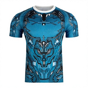 Men's Short Training Jersey Spandex/Polyester Breathable Fabric <b>Heat</b>-Transfer Printed Player Name Front Logo - Product Image 2