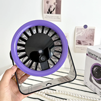 Neues Design 2-in-1 Verstellbarer Tisch-Mini-Ventilator USB Aufladbarer Wandventilator mit LED-Anzeige Tragbarer Persönlicher Tischventilator