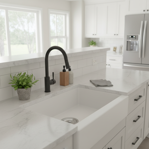 [BAEKJO] Évier en émail blanc 540 durable avec finition embossée, acier 1.2T et rembourrage artisanal anti-bruit - Product Image 3