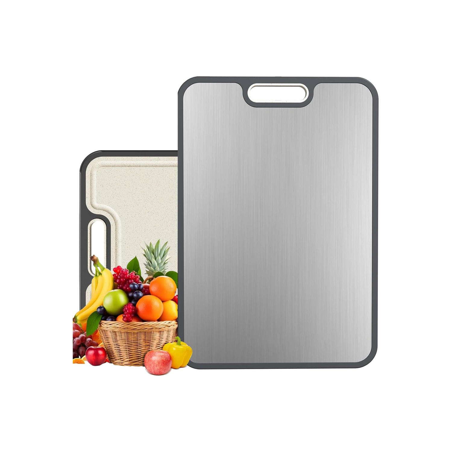 เขียงพลาสติก PP ไทเทเนียมแท้ + ฟางข้าวสาลี