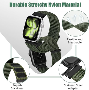 Correas de Nailon para Reloj <span class=keywords><strong>Apple</strong></span> <span class=keywords><strong>Watch</strong></span> de 49mm 45mm 46mm 44mm 42mm 41mm <span class=keywords><strong>40mm</strong></span> 38mm Series 11 10 9 8 7 6 5 4 3 <span class=keywords><strong>SE</strong></span> Ultra 3 2 1 - Product Image 5