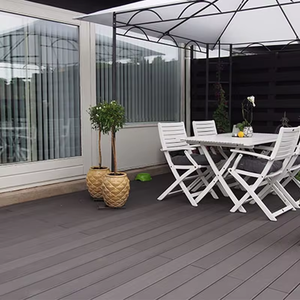 Hạt gỗ không thấm nước chống UV WPC Gỗ nhựa composite decking cho hồ bơi và sàn ngoài trời 3D cạnh - Product Image 2