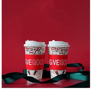 Vaso de Papel de Doble Pared con Logotipo Personalizado, Bajo MOQ, para Café y Bebidas Calientes, Ecológico, Grueso, Rojo, Personalización Rápida - Product Image 3