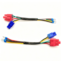 Kabel Harness Kustom dengan Konektor Plastik Merah & Biru, Terminal Pin Pre-crimped untuk Modul Kontrol Peralatan Rumah Tangga