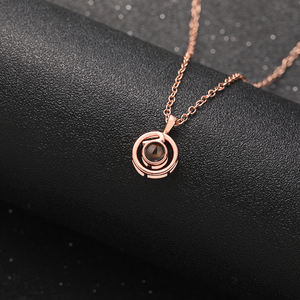 사진 프로젝션과 2025 사용자 정의 사진 목걸이 패션 쥬얼리 링크 체인 지르콘 기념 매력 생일 선물 드롭 배송 - Product Image 6