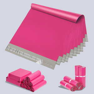 Venta al por mayor de bolsas de embalaje impermeables autoadhesivas de 20x35cm, paquete de 100 unidades, color rosa, gruesas, para ropa, libros y logística. - Product Image 1