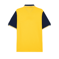 Polo à manches symétriques pour hommes, tissu jaune en coton de qualité supérieure, prix d'usine avec logo personnalisé