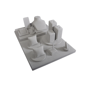 하이 엔드 골동품 회색 우아한 보석 교수형 카운터 디스플레이 보석 디스플레이 스탠드 세트 - Product Image 4