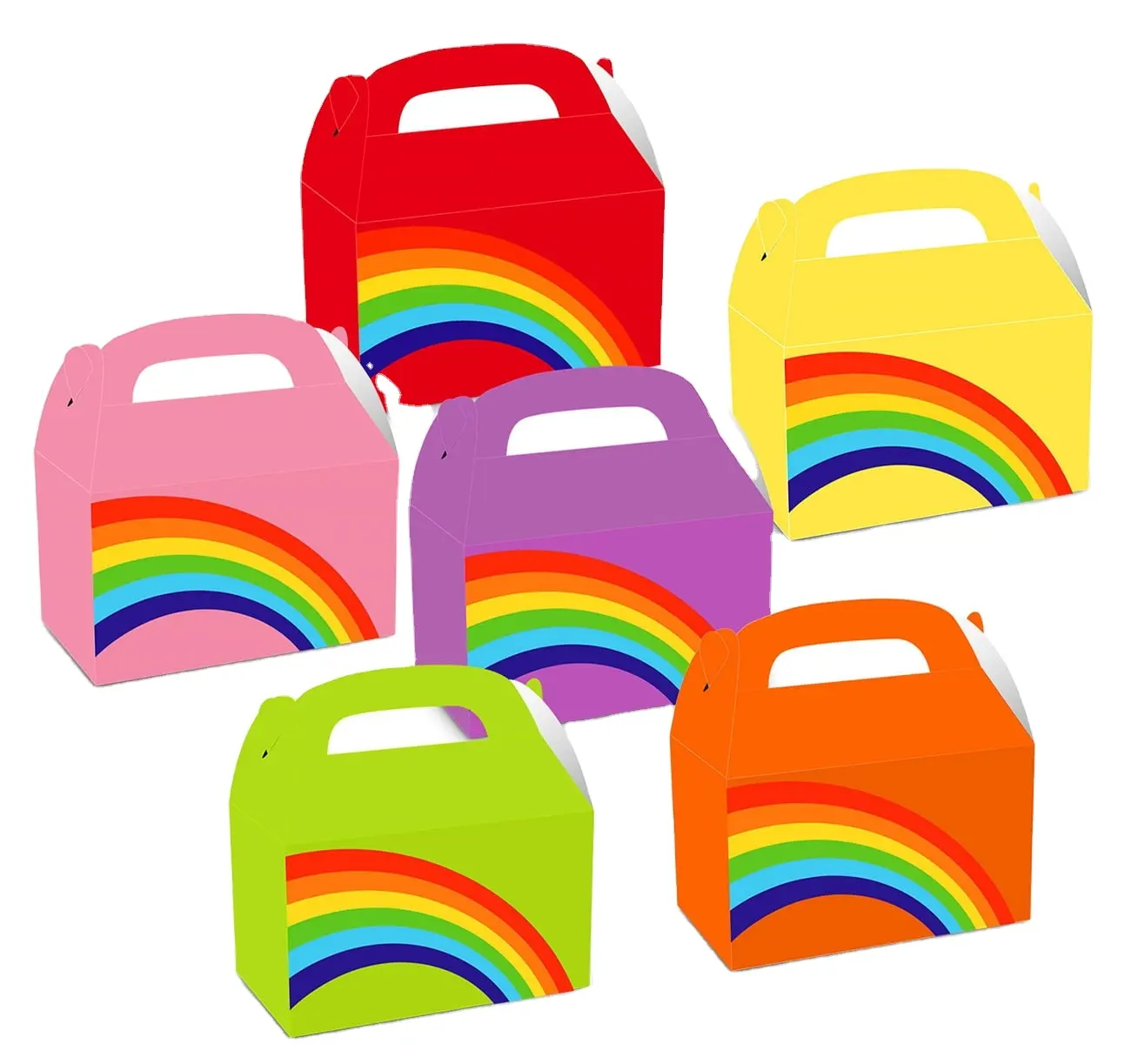 Rainbow Treat Boxen Party Favor Boxen für Kinder Geburtstag Kleine Geschenk box Regenbogen Dekorationen für die Hochzeit