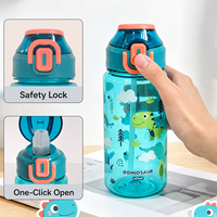 Bouteille d'eau à paille pour enfants 600 ml, moulage personnalisé, MOQ 10 000 pièces, conception privée, développement OEM ODM pour grands projets de marques