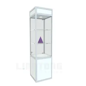 Vitrines <span class=keywords><strong>de</strong></span> magasin <span class=keywords><strong>de</strong></span> détail, utilisées pour les expositions, comptoirs modulaires en extrusion <span class=keywords><strong>de</strong></span> profilés en forme <span class=keywords><strong>de</strong></span> <span class=keywords><strong>quart</strong></span> <span class=keywords><strong>de</strong></span> cercle, vitrines en verre - Product Image 1